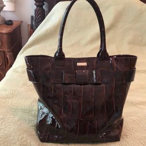 Kate Spade brown patent leather tote